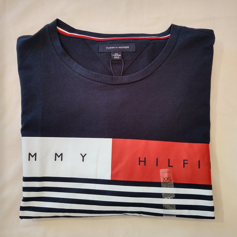 TOMMY HILFIGER MEN SHORT SLEEVE T-SHIRT - SIZE XXL